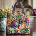 Artisan Succulent Garden Tote Bag